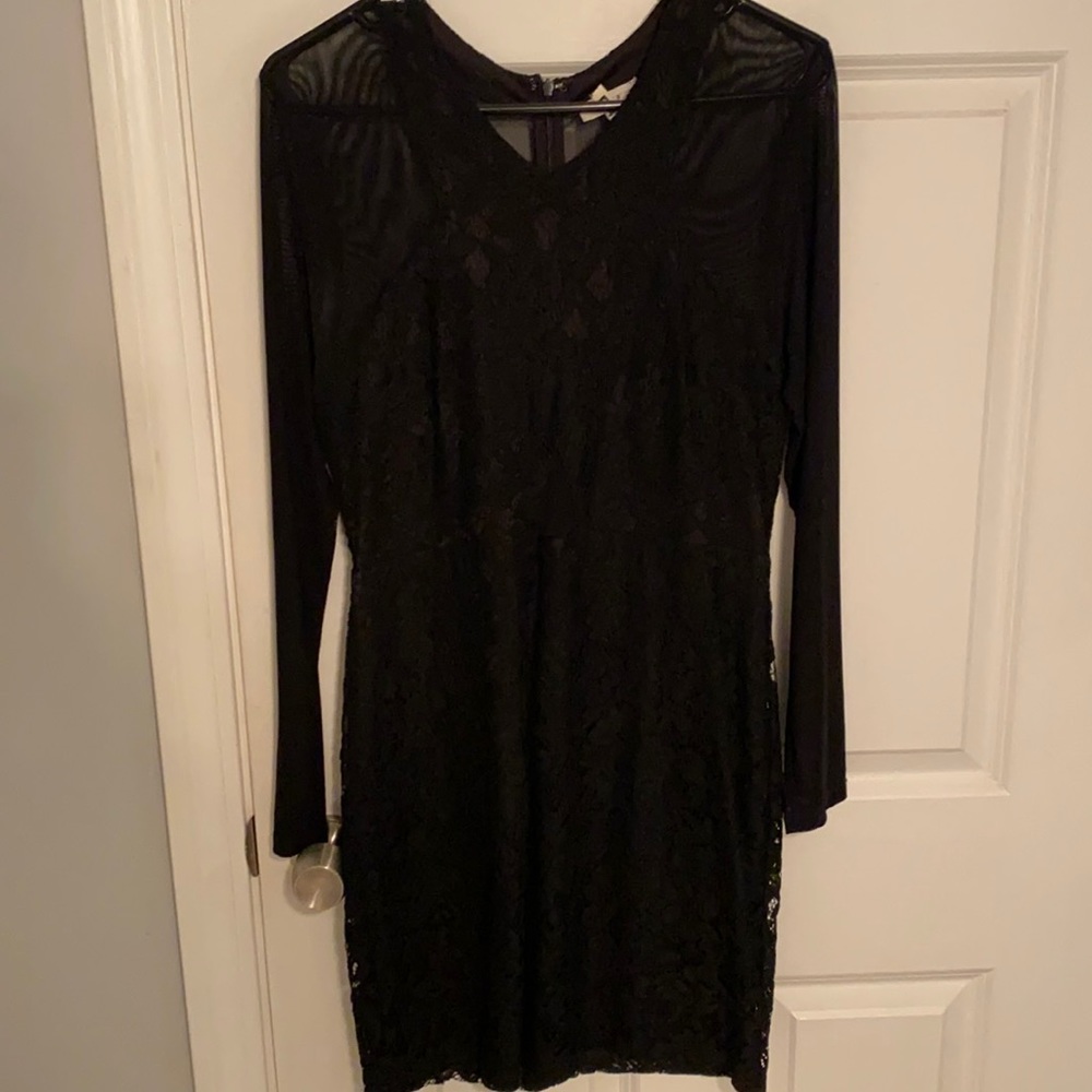 Long sleeve black dress